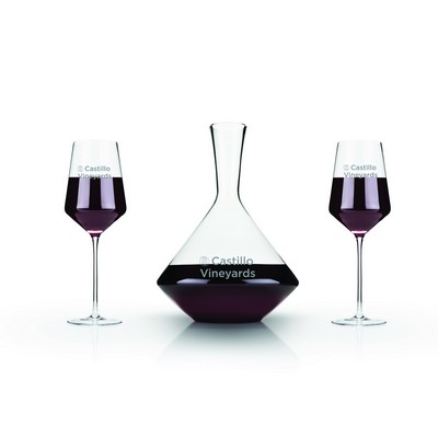 Viski® Raye Angled Crystal Bordeaux Set