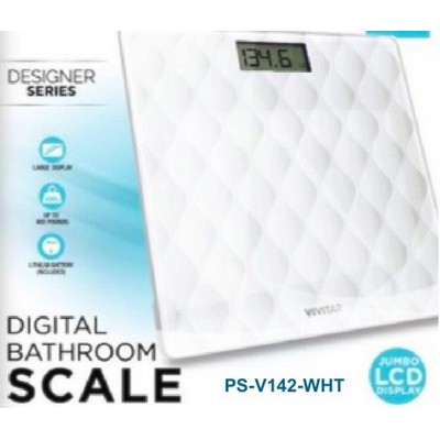 Vivitar® Whie Designer Bathroom Digital Scale