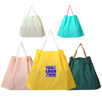Plastic Shopping Bags with Handles Drawstring Bags