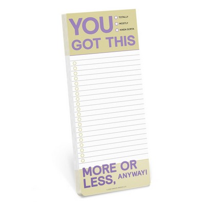 You Got This Make-a-List Pad - 9781683493402