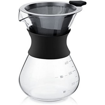 Glass Pot W/ Stainless Steel Filter Coffee Maker