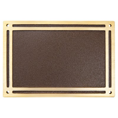 Bronze/Brown Rectangle Cast Aluminum Sign w/ 4 Screws