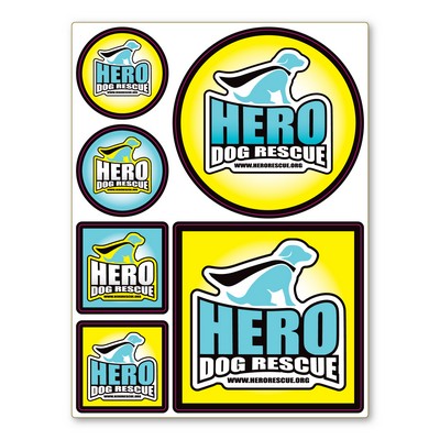 Adhesive Decal Sticker Sheet 6" x 8" - 3.4 Mil