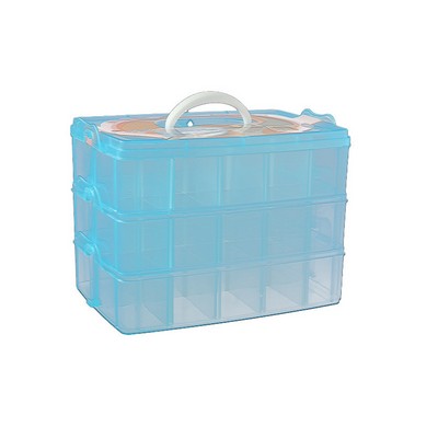 Detachable 3 Layers Transparent Plastic Storage Box
