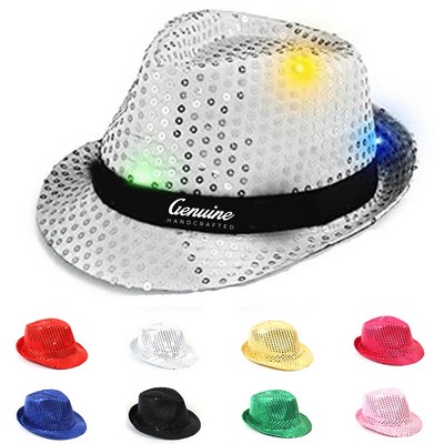 LED Flash Fedora Hat