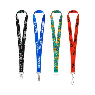 3/4" RPET Recycled Dye-Sublimated Lanyard