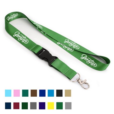 3/4" Full-Color Dye Sublimated Lanyard with Lobster Hook & Buckle