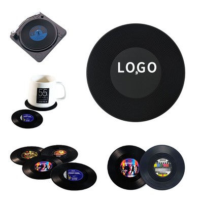 Custom Anti-Slip Vintage Cd Record Coaster Coffee Cup