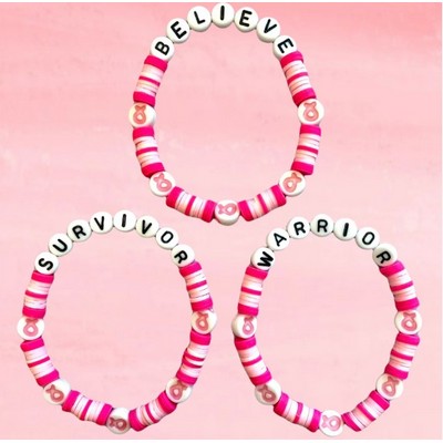 Beaded Bracelets Breast Cancer Awarness