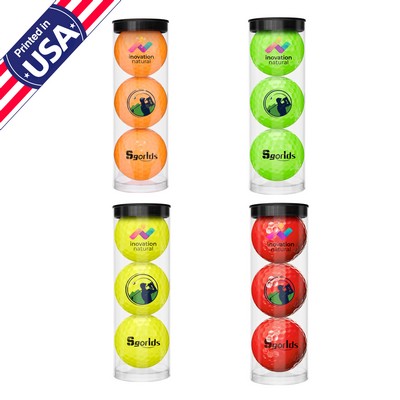 Colorful Golf Ball Set - 3 Pack