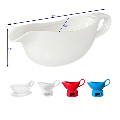 20 OZ Gravy Boat White Meat Sauce Boat With Spoon