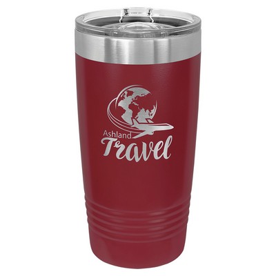 Polar Camel 20 oz. Maroon Insulated Ringneck Tumbler