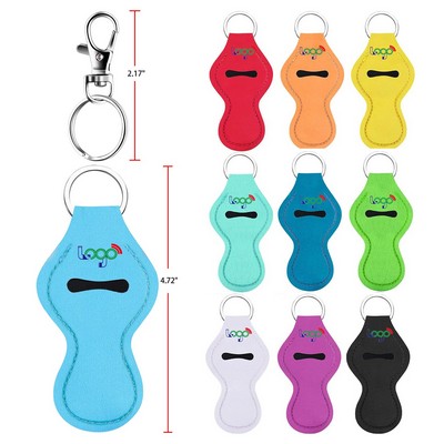 Neoprene Chapstick Holder Keychain