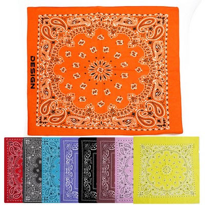 MOQ 50 Customized Head Bandanas Square Scarf