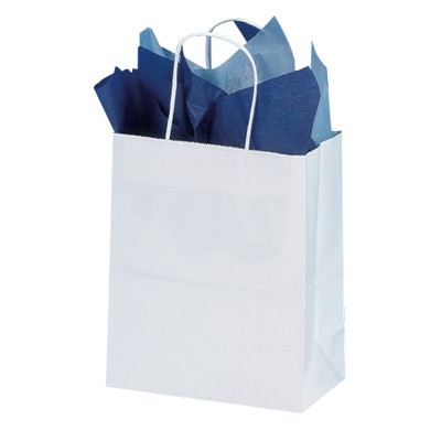 White Colored Paper Bag (8" x4" x10")
