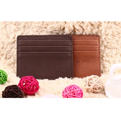 Double Sides PU Leather Credit Card Holder Money Clip