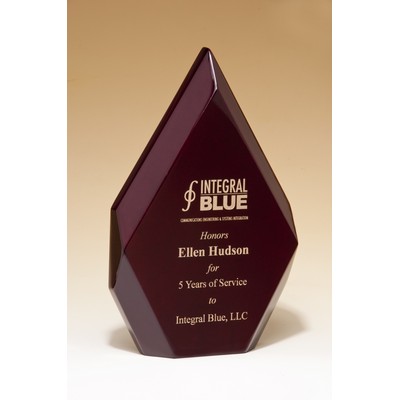 High Gloss Rosewood Diamonds Plaque (6 1/4 x 10 x 1 1/8")
