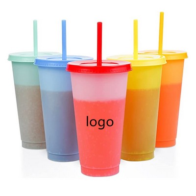 Color Changing Cup Tumbler with Lids and Straw