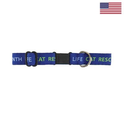 5/8" Woven Cat Collar w/ Nickel-Plated Hardware - "Elite" Weave