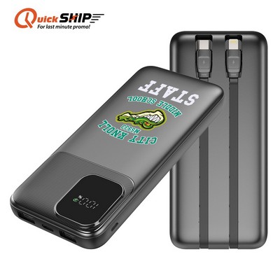 Houston Dual Cord Power Bank 10000-10000mAh