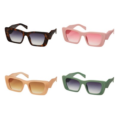 Rose Women's Angled Pop Color Sunglasses