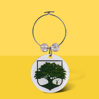 Offset Printed Wine Charm 1"