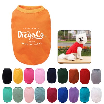 Breathable Cotton Elastic Sleeveless Dog Vest Coat