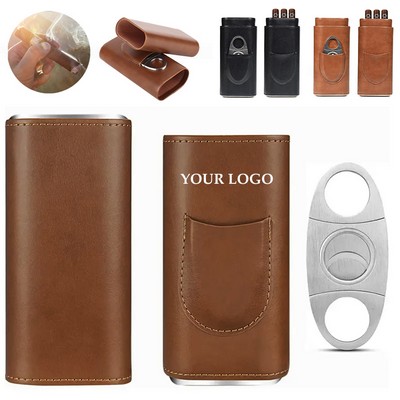 3- Finger Leather Cigar Case