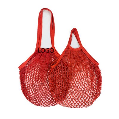 Handheld Woven Cotton Mesh Bag