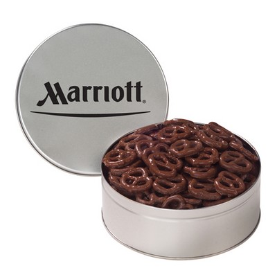 Medium Assorted Snack Tins - Chocolate Covered Pretzels