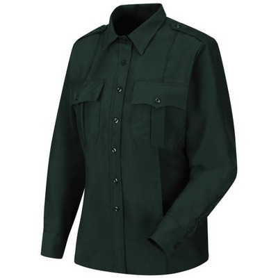 Horace Small - Women's Long Sleeve Zip-Front Sentry Dark Spruce Green Shirt