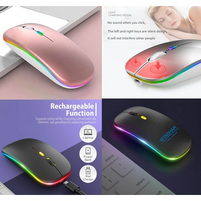 Promotek iBank® Bluetooth Wireless Mouse, LED Slim Dual Mode (Bluetooth 5.1 and 2.4G Wireless)