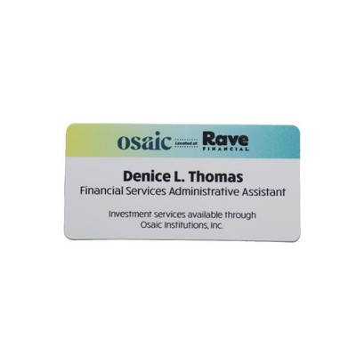 Uv Imprint Spectrum Badges With Personalization 1.5x3.5" Rectangle With Rounded Corners