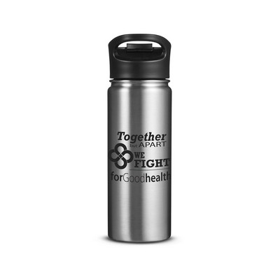18oz Double-Wall Vacuum Bottle With Sip-Thru Top