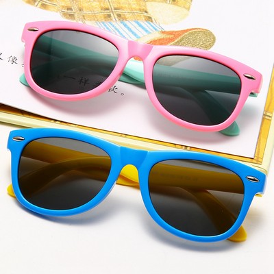 Retro Soft Frame Kids Polarized UV400 Sunglasses