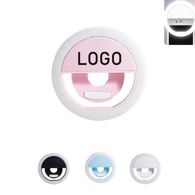 3 1/2" ABS Rechargable LED Selfie Clip-On Phone Ring Light