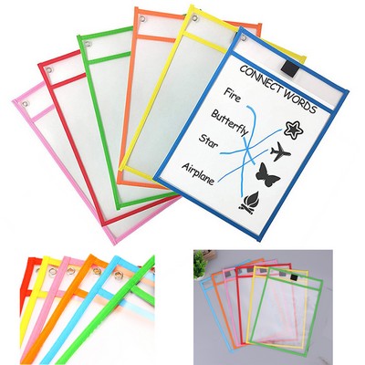 Reusable Job Tickets Holders Plastic Sleeves Bulk Work Order
