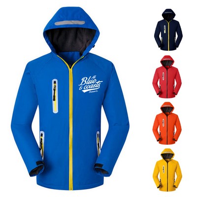 Reflective Fleece Lining Unisex Jacket