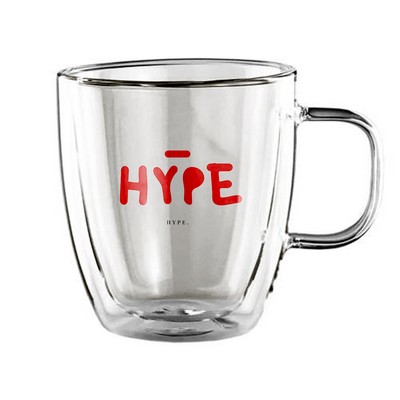 350ML Clear Glass Mug with Handle