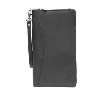Ashlin® Designer Tacoma Midnight Black Ticket Wallet & Passport Cover