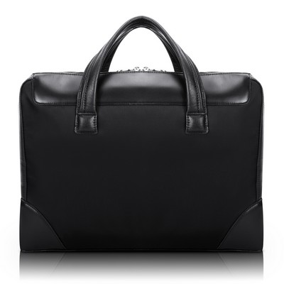 HARPSWELL | 17" Black Nylon Dual-Compartment Laptop Briefcase | McKleinUSA