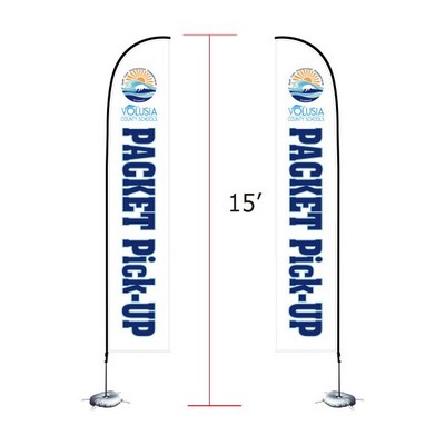 15' Double Side Sail Flags Banners
