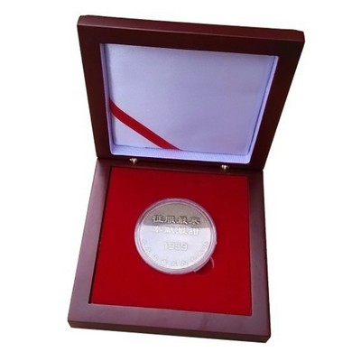 4.7" x 4.7" Rosewood Finish Coin Box