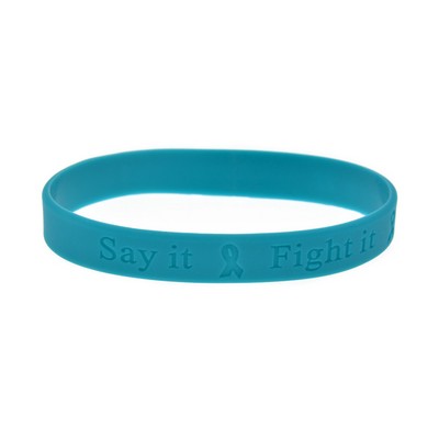 Custom Debossed Silicone Wristbands with No Color Fill- 1/2" Wide