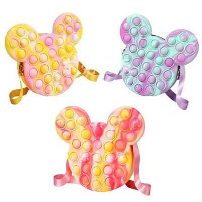 Rainbow Sensory Push Bubble Fidget Shoulder Bag