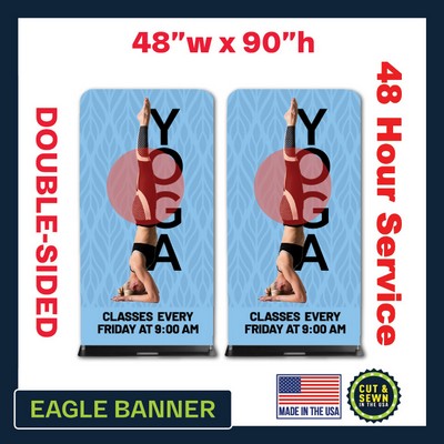 Eagle Tension Fabric 48" W x 90" H | Double-Sided Graphic and Hardware Package - Made in the USA