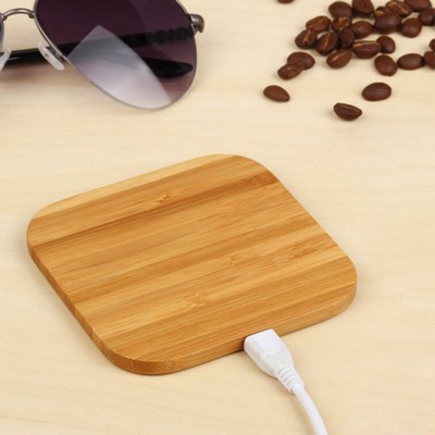 Bamboo Wireless Charger Pad - Portable and Stylish