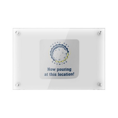 Clear Static Stick Decal w/Static On Back (11 to 17 Square Inches)