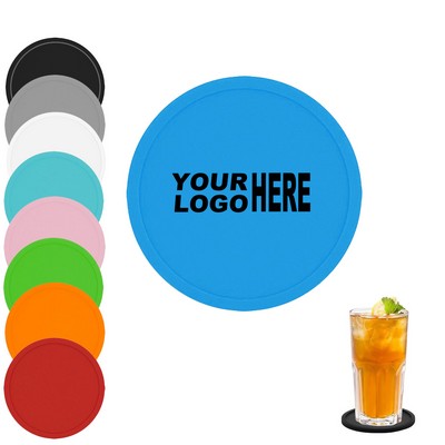 Round Silicone Coaster For Drinks