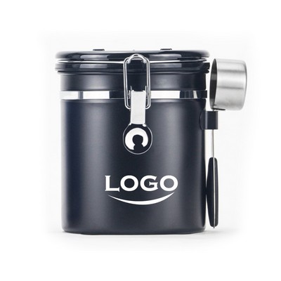 Airtight Stainless Steel Storage Container with Spoon